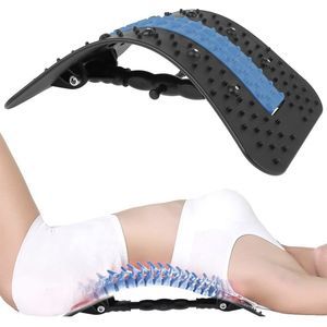 Cileilei Back Stretcher Lower Back Pain Relief Cracker Lumbar Support Massage
